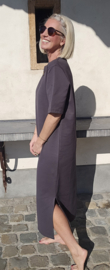 RANI cotton T-shirt dress anthracite