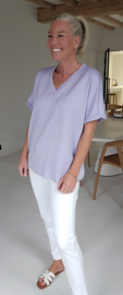 BRIA short-sleeved v-neck sweatshirt soft lilac