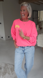 ICONIC CLUB sweatshirt neon coral