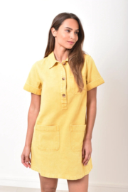 THE PERFECT JEANS dress short-sleeved yellow