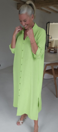 RHEA maxi shirt dress fresh lime