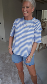 JESSE Striped T-shirt blue white