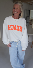BEACH sweatshirt white