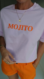 MOJITO cotton T-shirt lilac