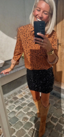 BLISS mini glitter skirt black