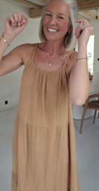 SANTORINI maxi tetra dress camel