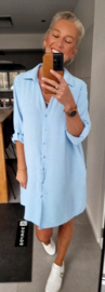 RHEA short dress pastel blue