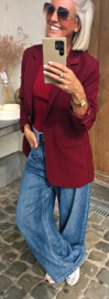 SANNA short-sleeved cotton body burgundy