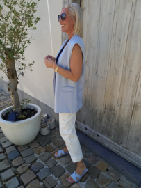 CRISTY sleeveless blazer blue