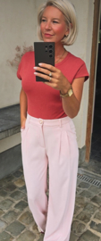 SANNA short-sleeved cotton body old pink