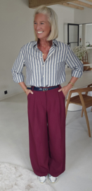 AMBER striped shirt navy