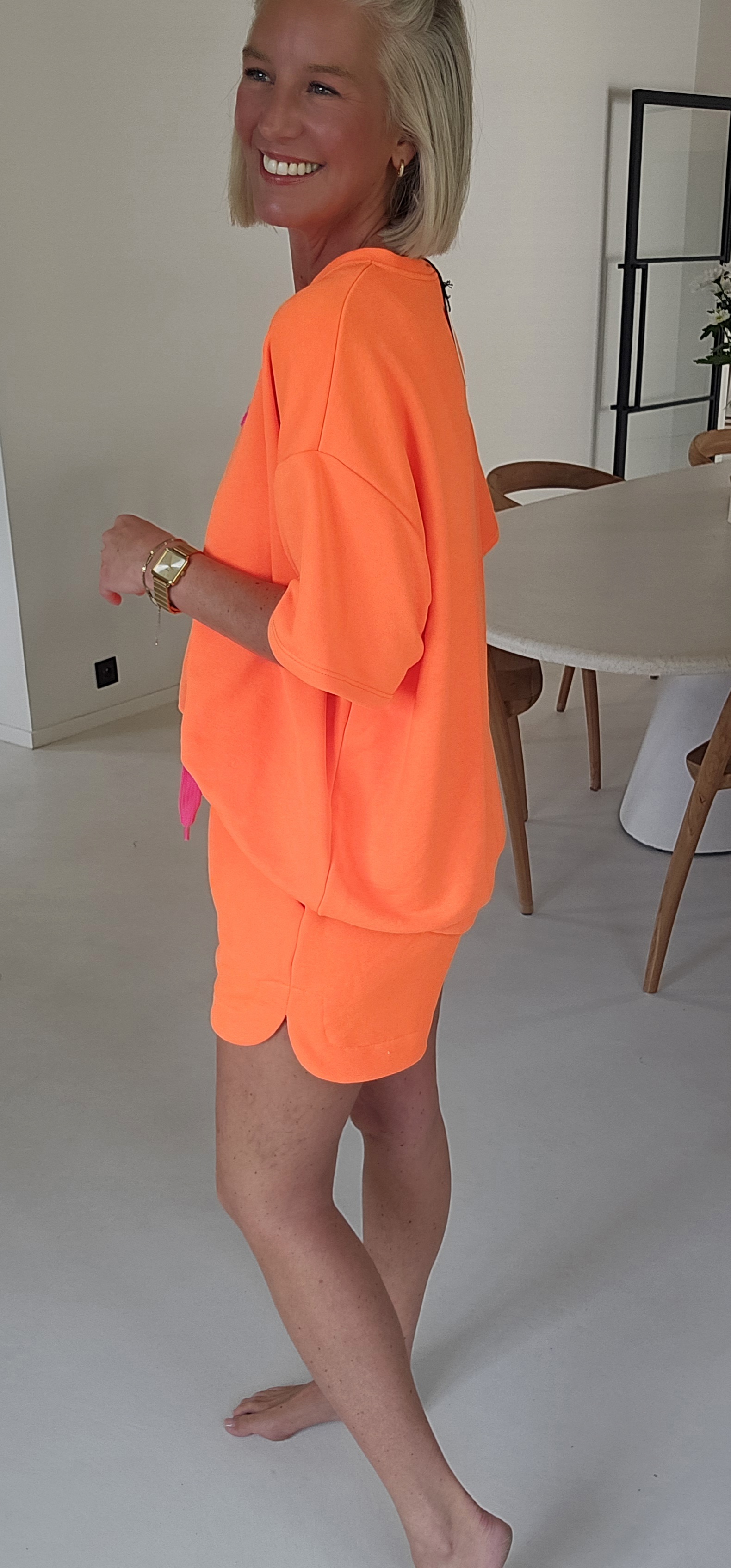 BISOUS sweatshirt set neon orange