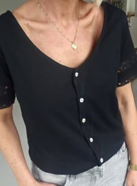 SESAN cotton blouse black