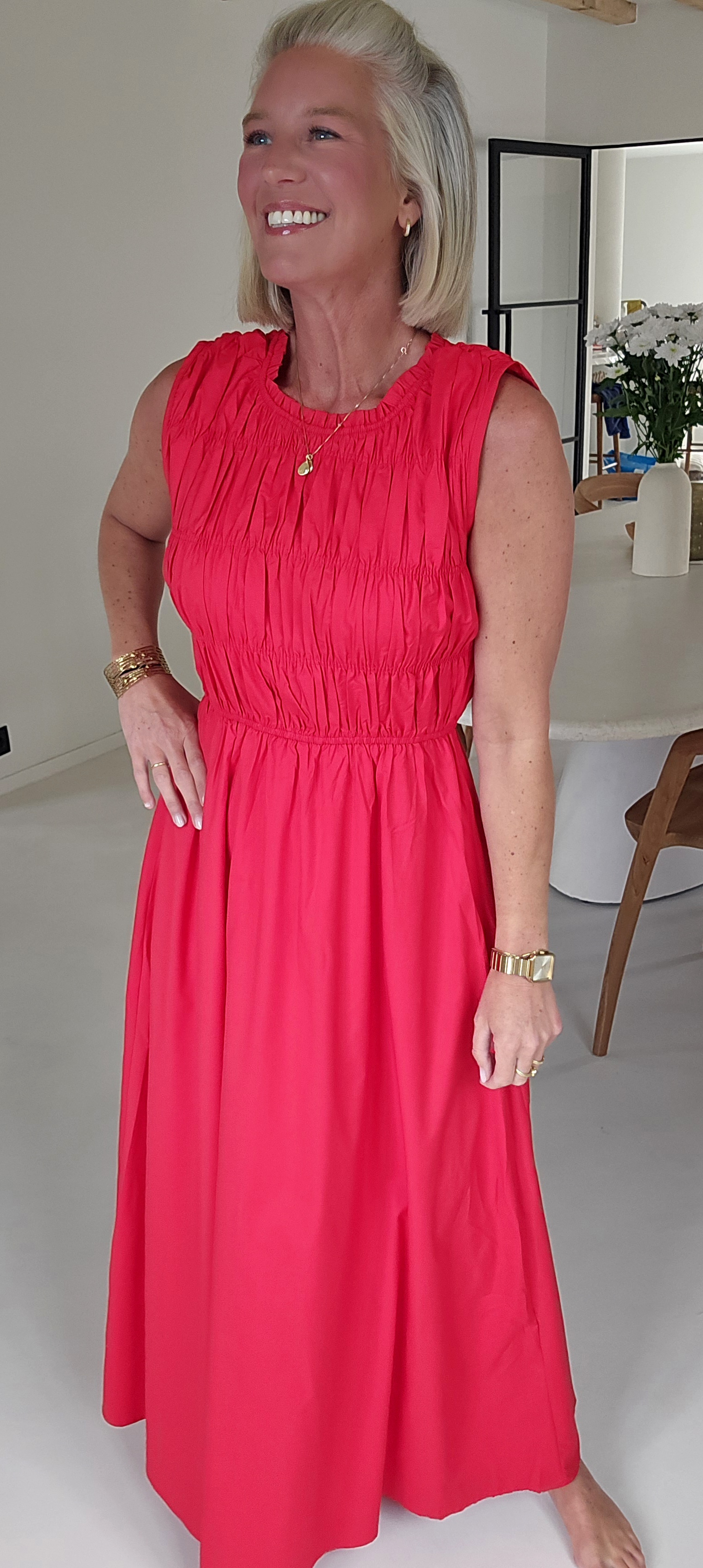 MARINI maxi dress red