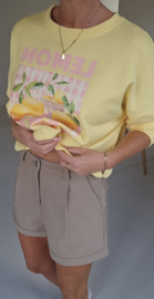 ANNAH tailored shorts soft taupe