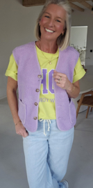 MELIA sleeveless teddy jacket lilac