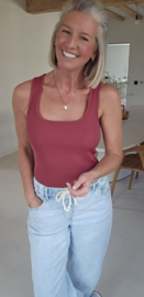 BASIC 2 cotton top burgundy