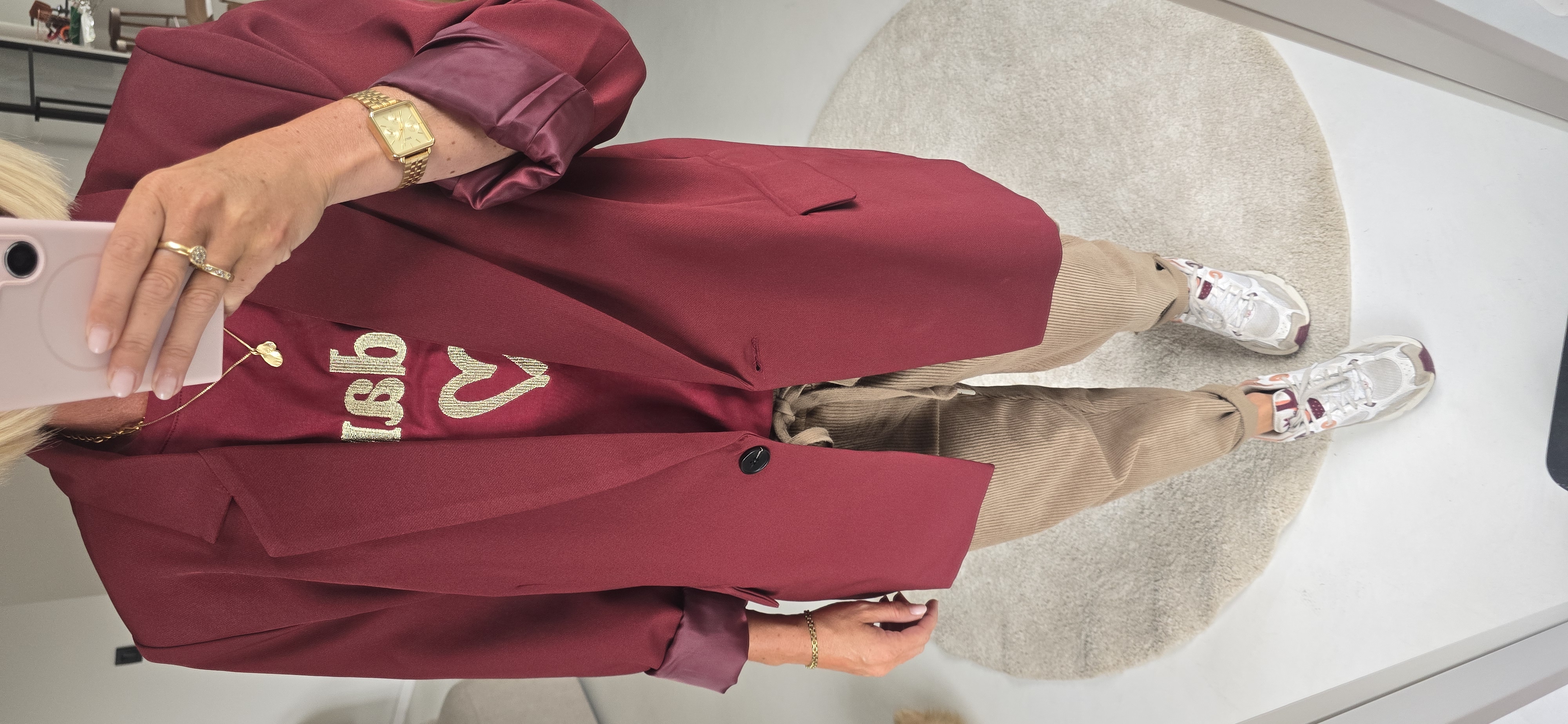 BIANDE suit blazer burgundy