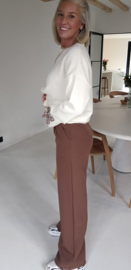 CORA wide leg pants chocolat