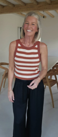 KATRINE striped knit top terra