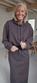 LISANNA sweatshirt set anthracite with checkered detail