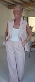 LISAN wide leg pants soft pink
