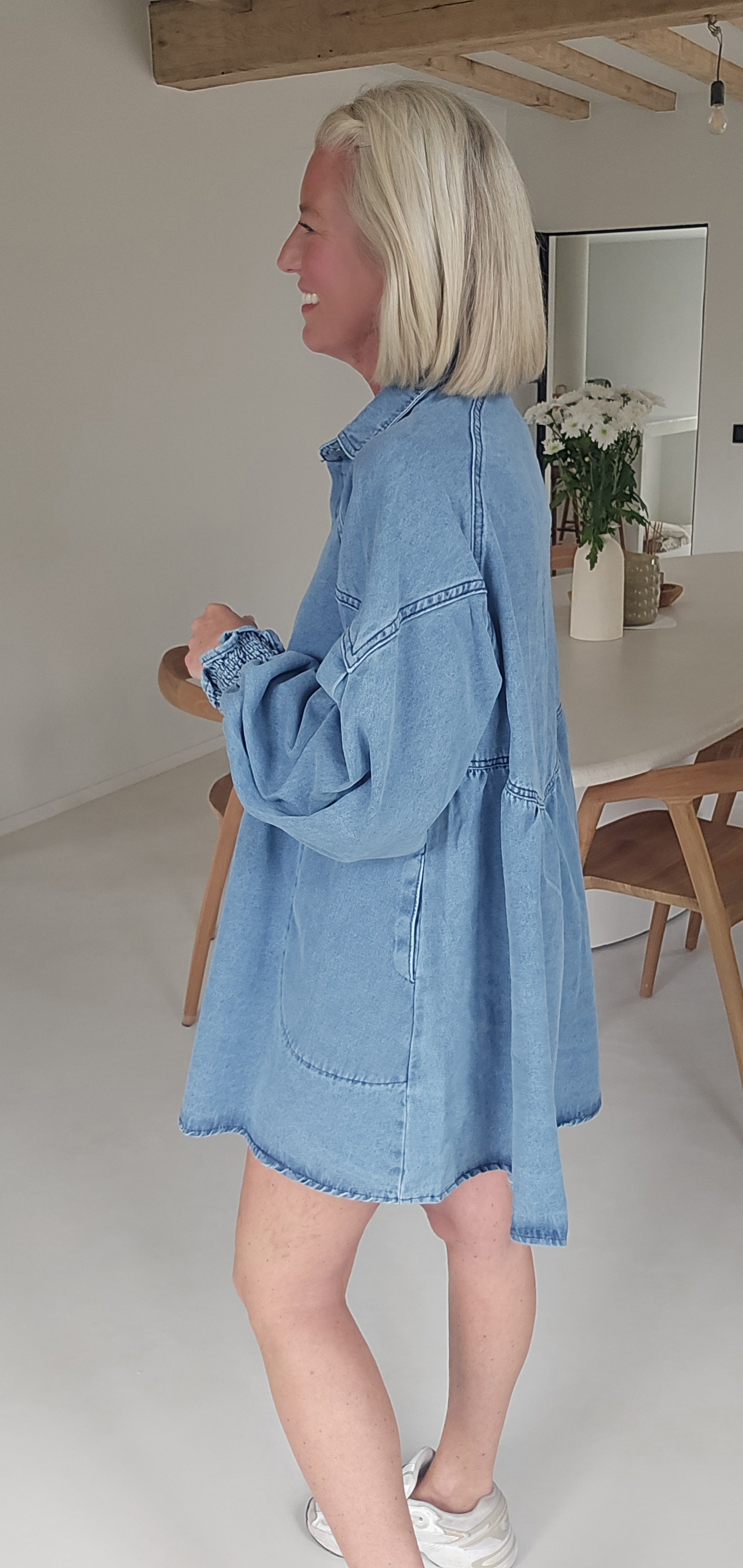 MOSIE jeans dress midi blue