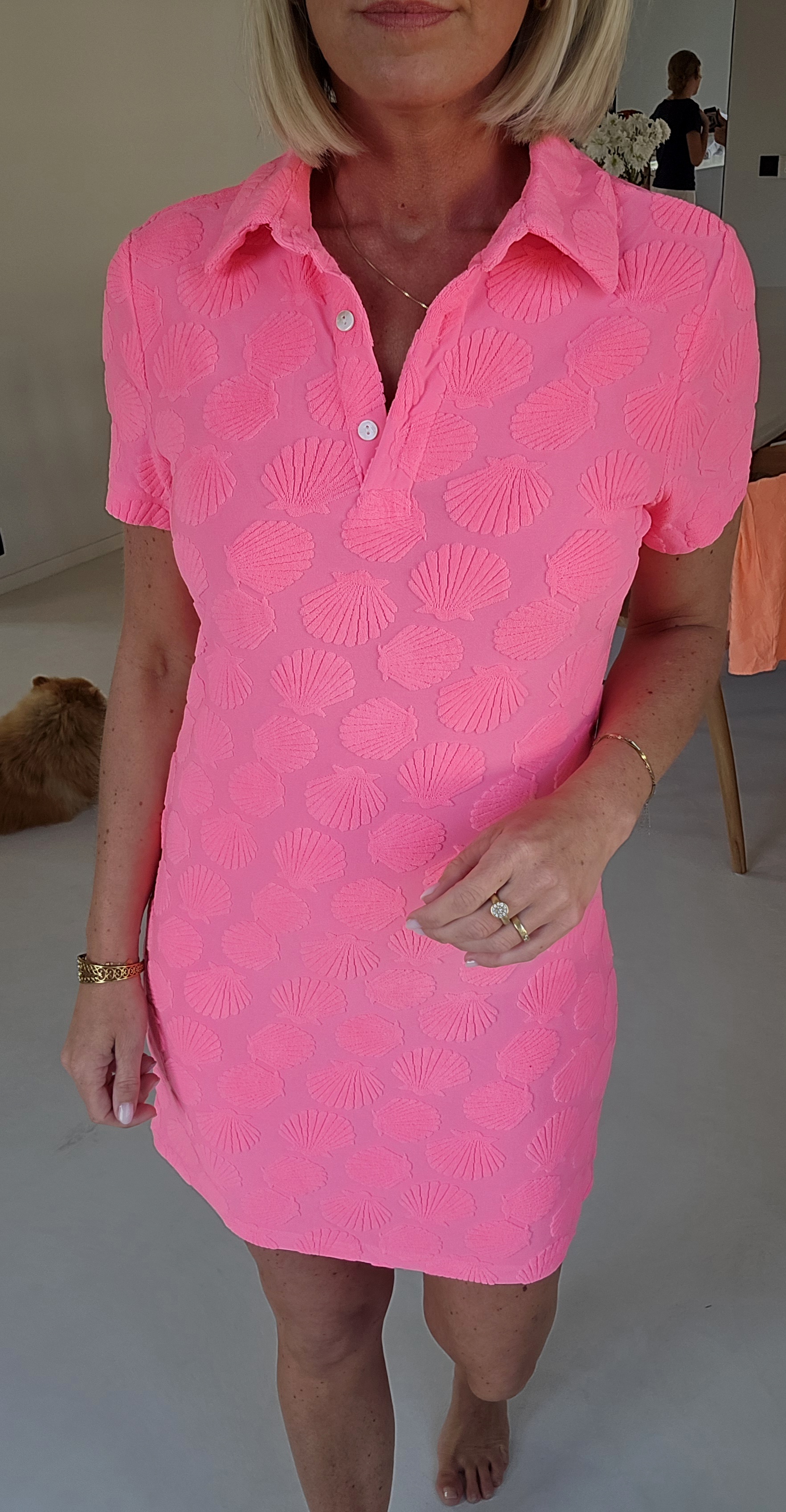 JOLIA terry dress neon pink