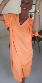 PEGGIE maxi T-shirt dress neon orange