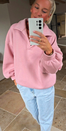 MOREEN oversized sweatshirt powder pink