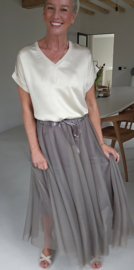 CELINE satin T-shirt champagne