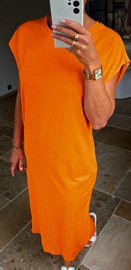 MADLYN maxi cotton dress orange