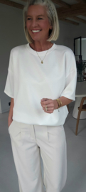 STANNIE short-sleeved sweatshirt off-white