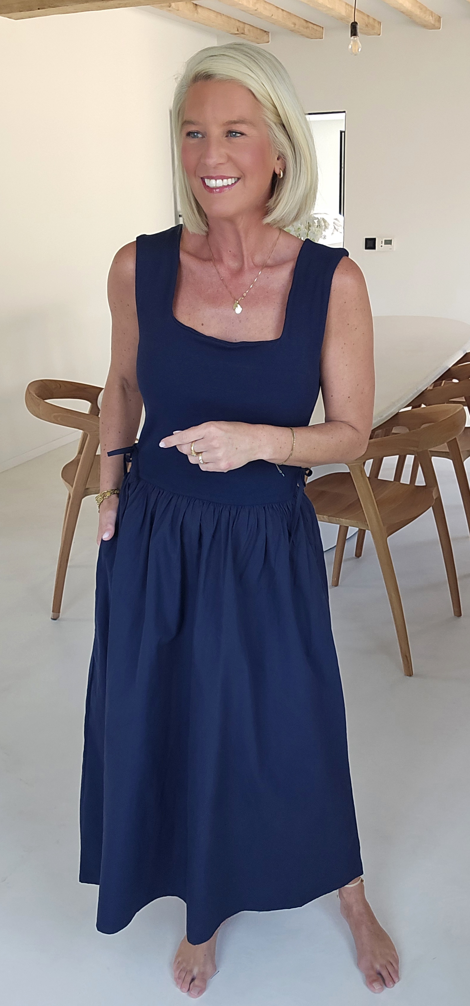 MINKA maxi dress navy