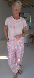 LA VIE EN ROSE cotton T-shirt baby pink