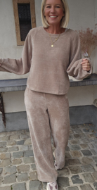 MANDI 2 velvet set taupe