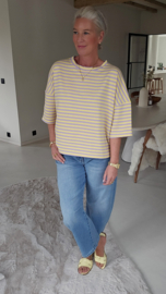 STRIPED BREEZE short-sleeved sweatshirt yellow