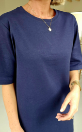 RANI cotton T-shirt dress navy