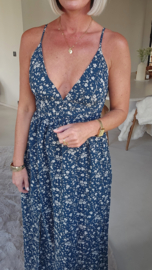 SELENA maxi floral dress teal