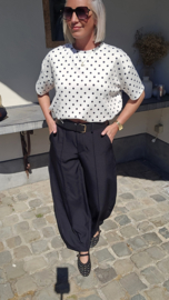 BREEZY DOTS top white