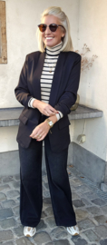 COLIN soft striped turtleneck knit