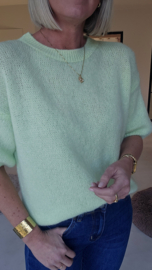CINDY short-sleeved knit pastel mint