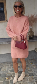 MANDINE midi knit dress soft pink