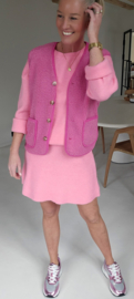 MELIA sleeveless teddy jacket pink