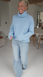 CHARLINE turleneck knit pastel blue