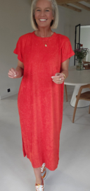 DIDI maxi terry T-shirt dress red