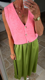 RUBI sleeveless knit cardigan pink