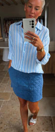 KAITLEEN striped shirt happy blue