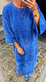 MANDU soft velvet maxi dress kobalt blue