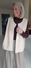 MELIA 4 sleeveless teddy jacket ecru